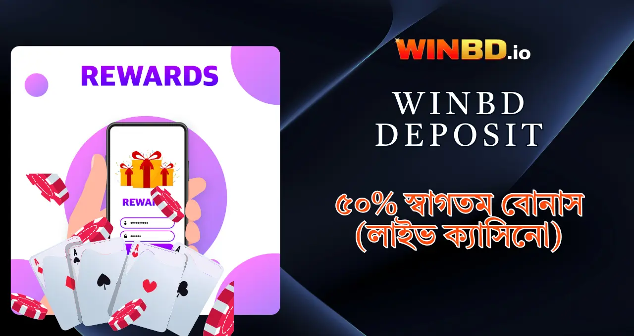 WinBD 50% Welcome Bonus for Live Casino